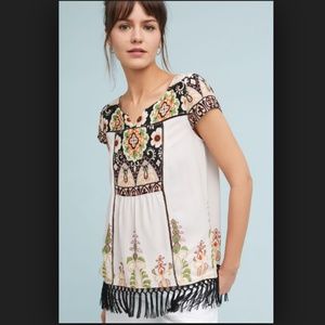 Anthropologie | Augustina Fringed Tunic